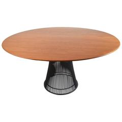 Vintage Warren Platner for Knoll Bronze and Teak Table