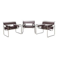 Authentic Wassily Chairs by Marcel Breuer Produced by Gavina Imported by Knoll
