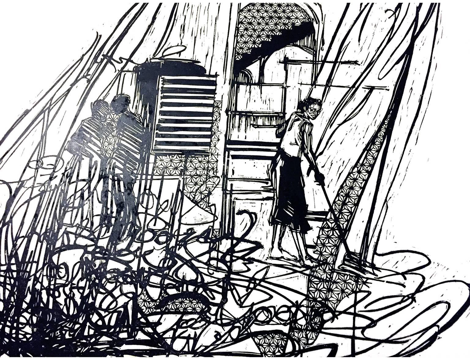 swoon line drawing