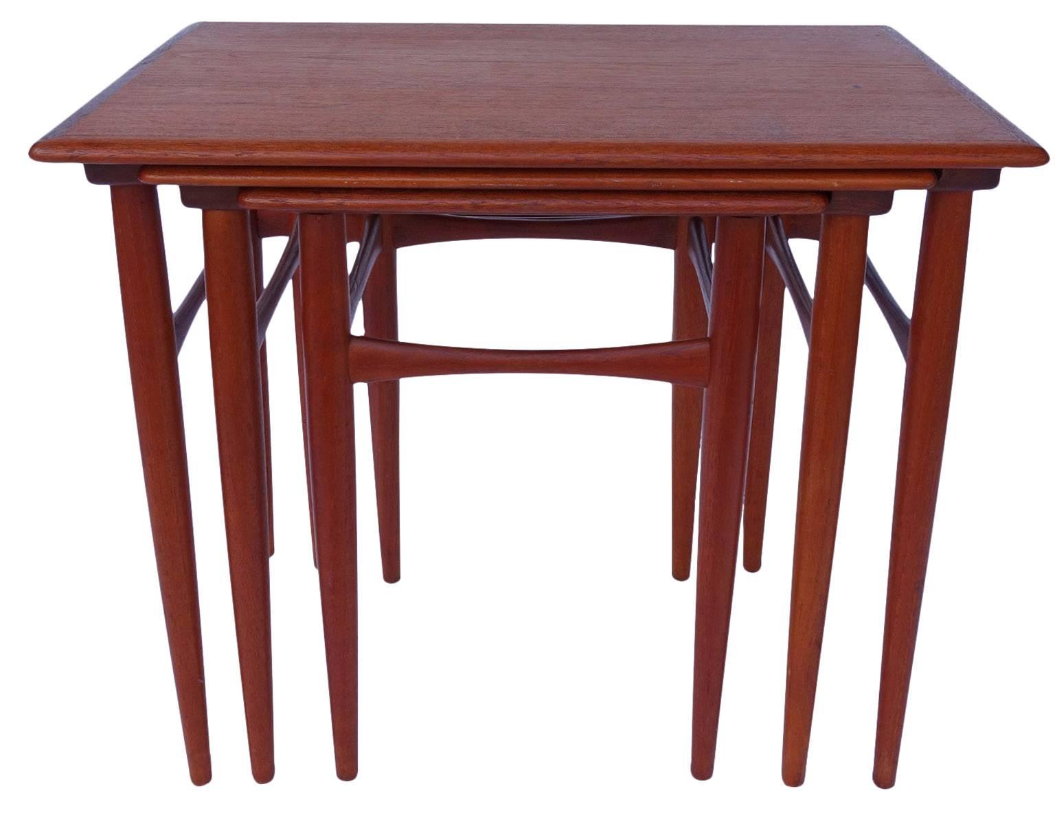 Nesting Tables by Poul Hundevad In Good Condition In BROOKLYN, NY