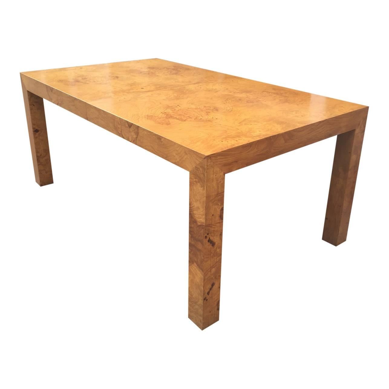 burl wood parsons table