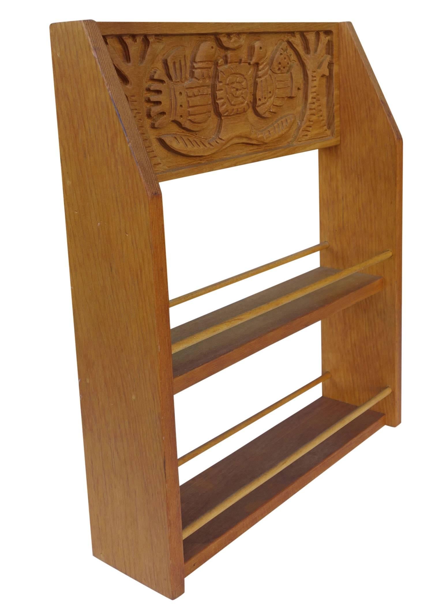 Beautiful carved wood spice rack.
Playing a central role as designer-craftsmen, Jerome and Evelyn Ackerman helped to shape what is now known as California Mid-Century Modern style.