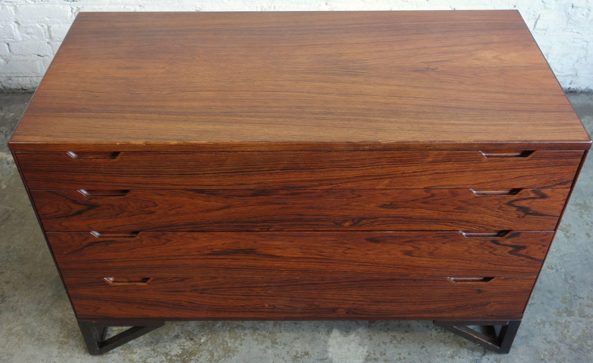 Mid-Century Svend Langkilde for Illums Bolighus Rosewood Chest of Drawers In Good Condition In BROOKLYN, NY