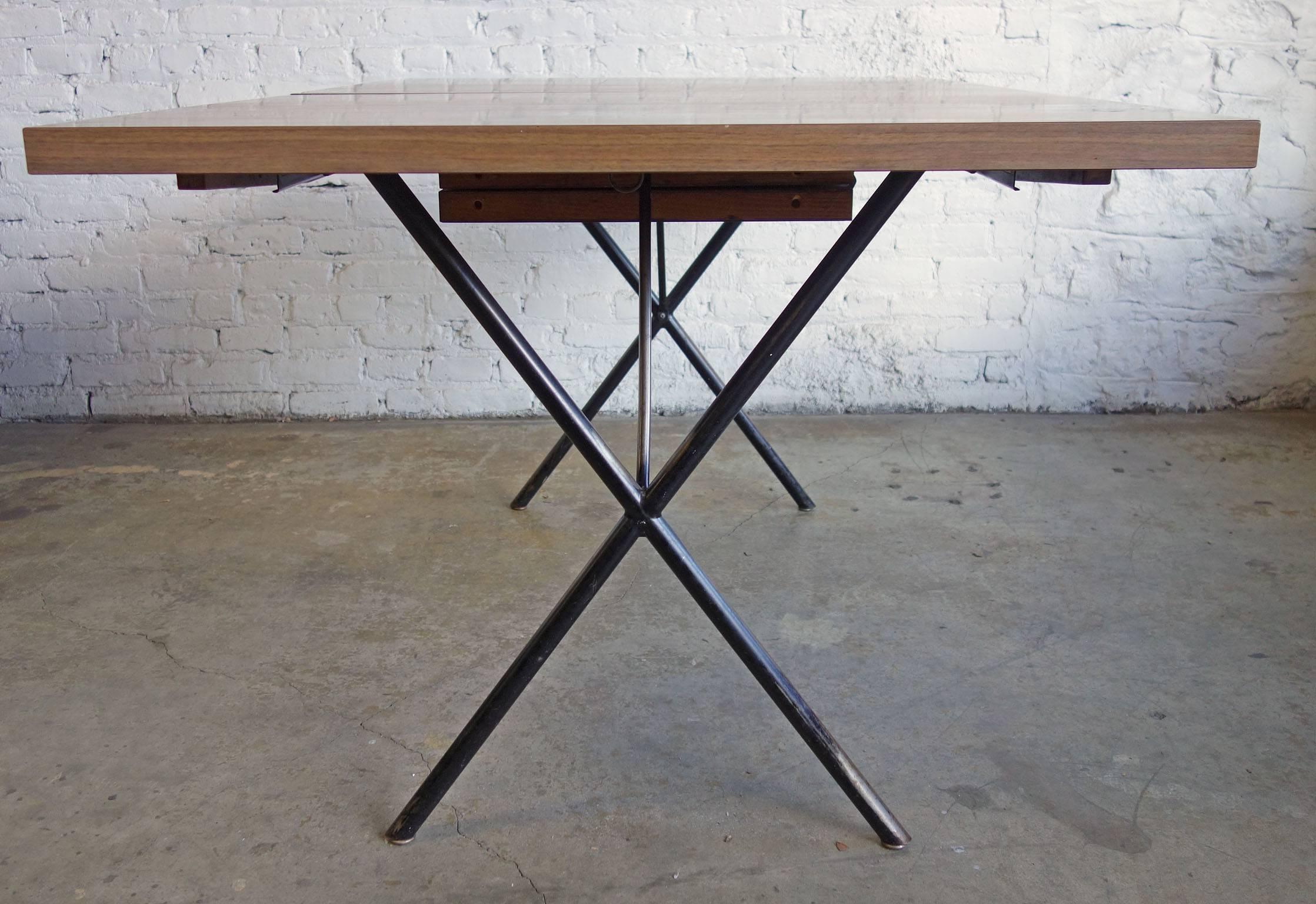 Mid-Century Modern Early Mid-Century George Nelson for Herman Miller X-Leg Dining Table