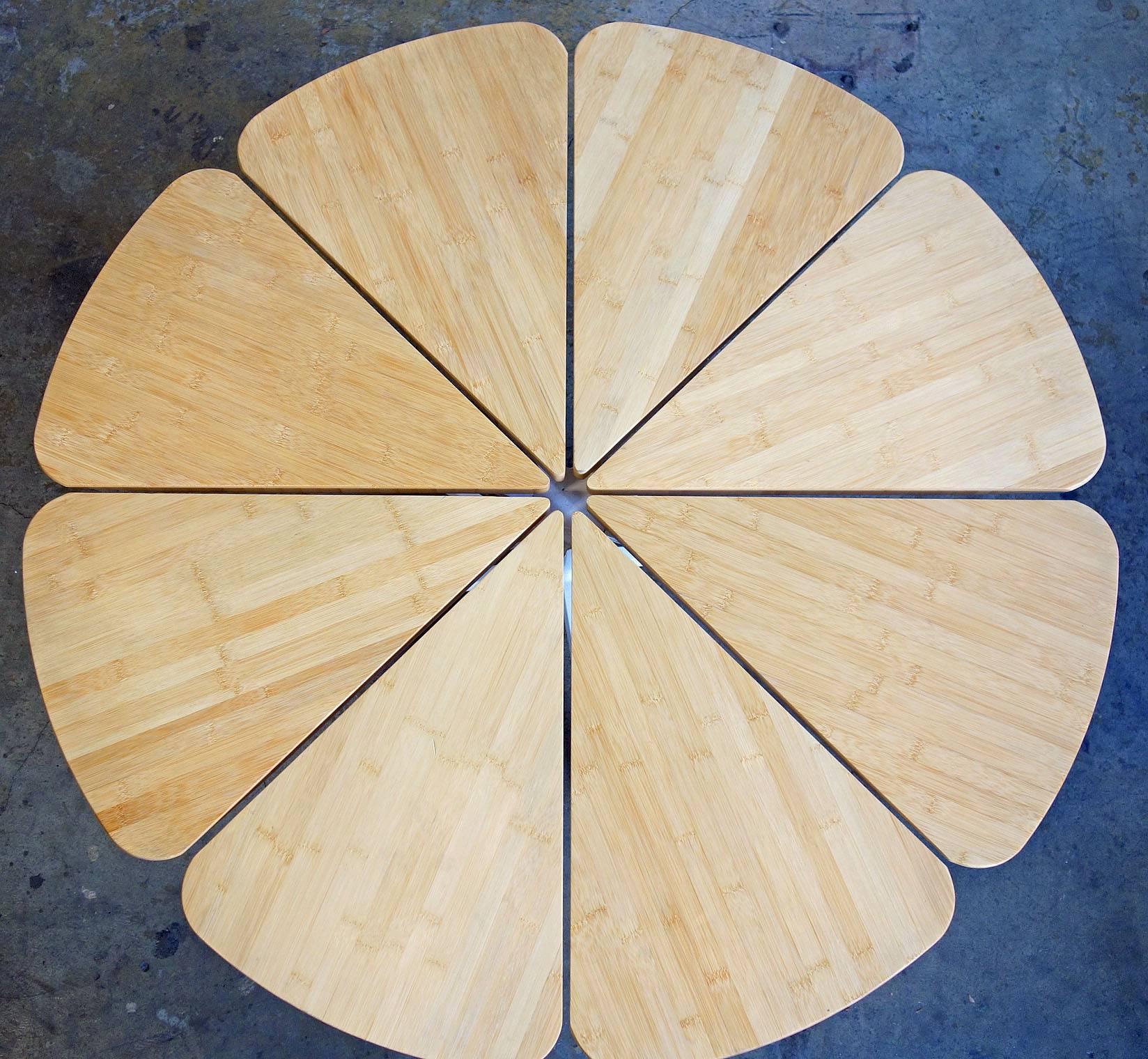 Mid-Century Modern Mid-Century Richard Schultz Petal Coffee Table with Bamboo Top, Prototype