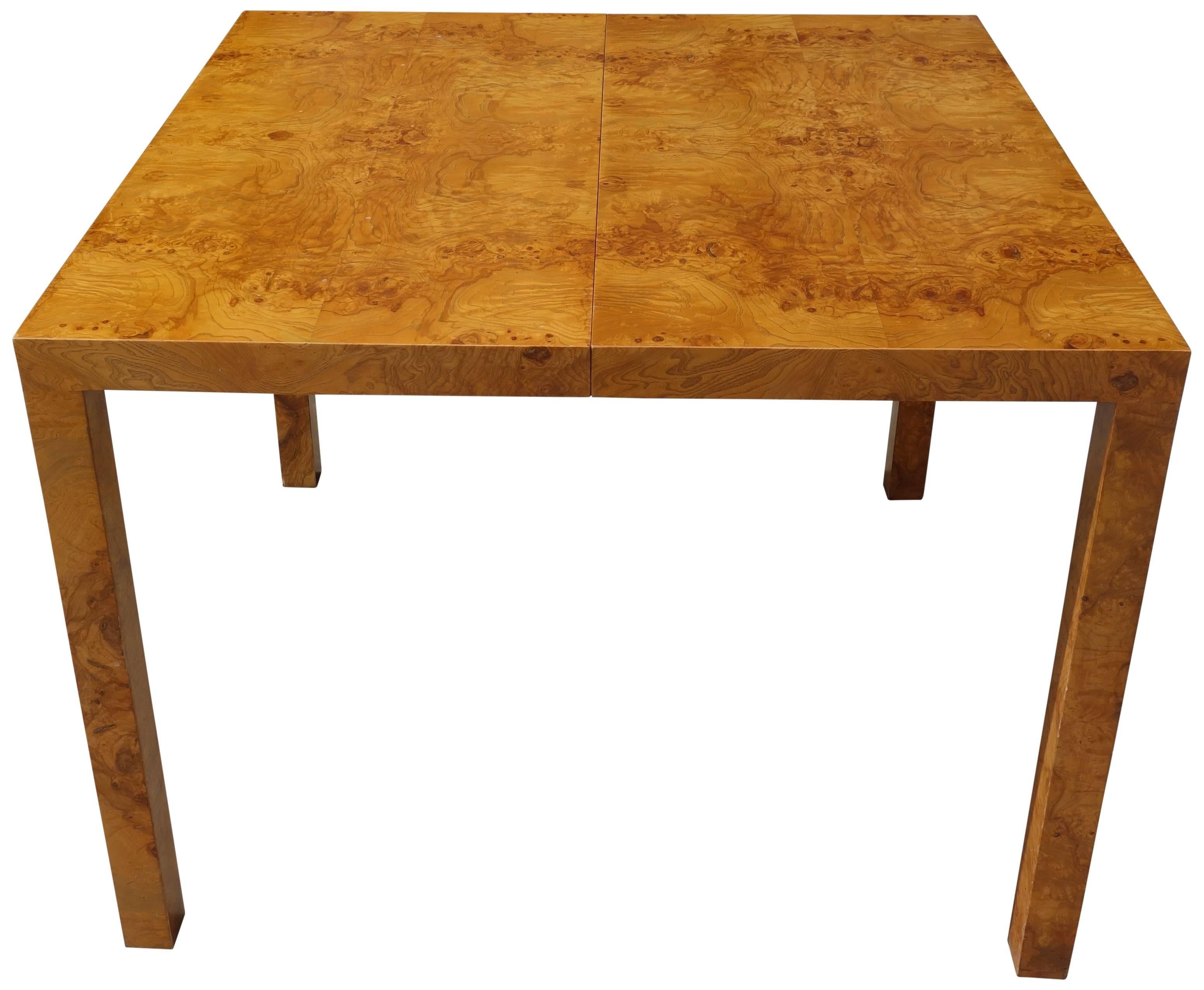 Mid-Century Modern Exceptional Mid-Century Burl Wood Dining Table by Milo Baughman
