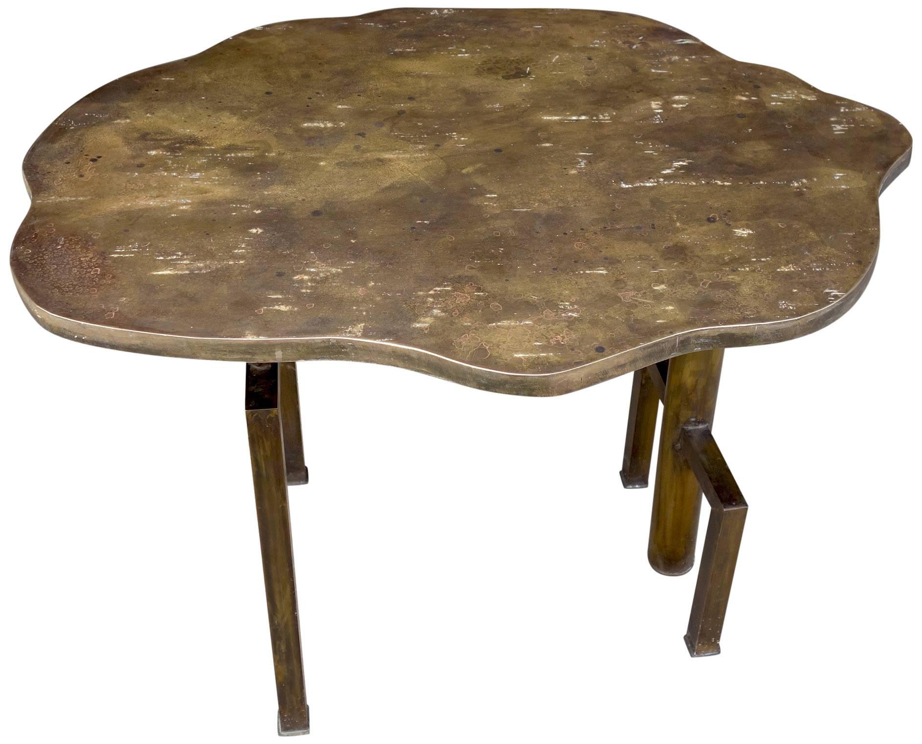 Mid-Century Turtle Table by Philip and Kelvin LaVerne In Good Condition In BROOKLYN, NY