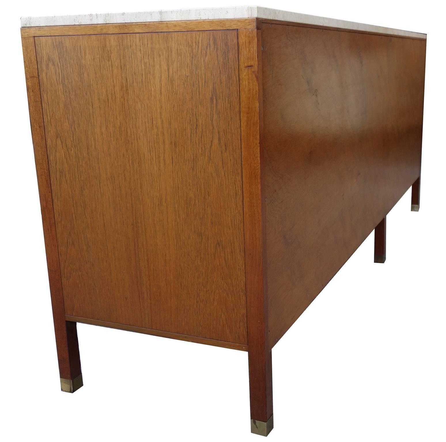 Important Mid-Century Harvey Probber Dresser with Travertine Top 1