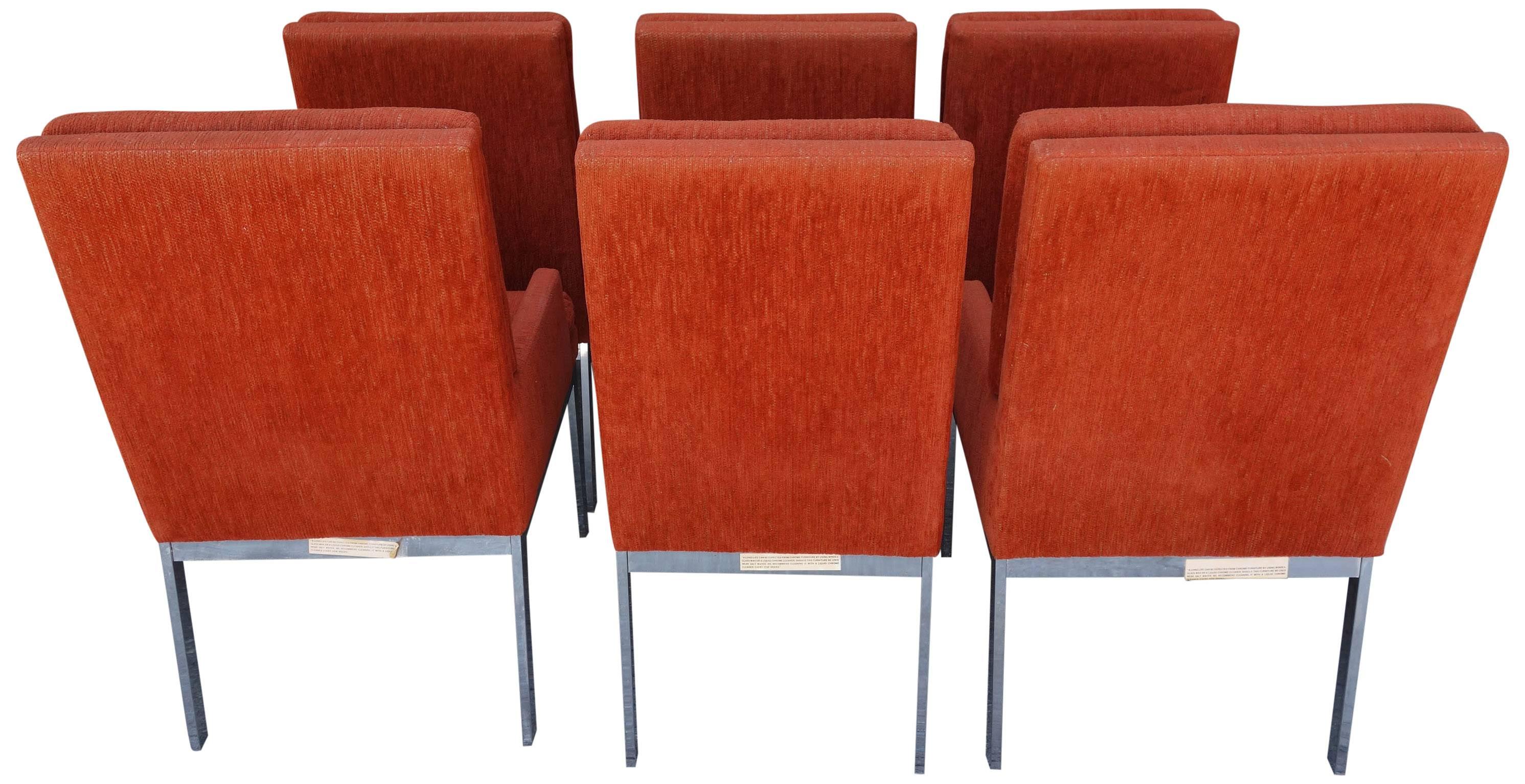Mid-Century Milo Baughman Dining Chairs In Good Condition In BROOKLYN, NY