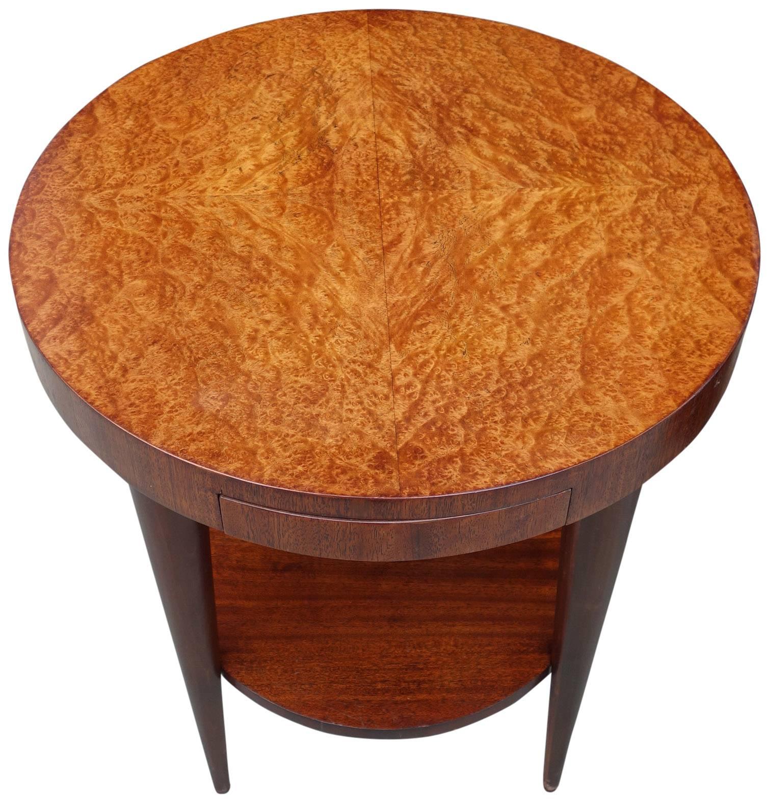 Burl Occasional Tables by Gilbert Rohde for Herman Miller, Pair