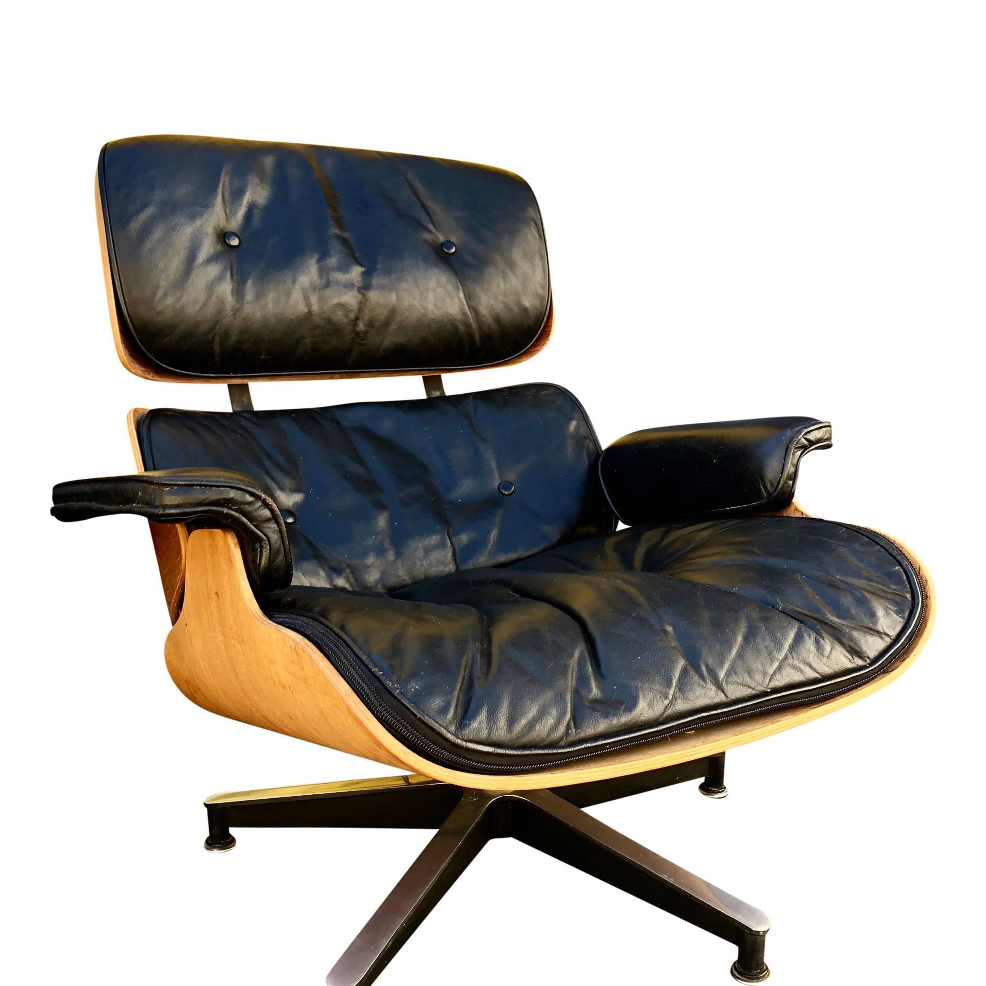 Eames for Herman Miller Lounge Chairs in Brazilian Rosewood 3