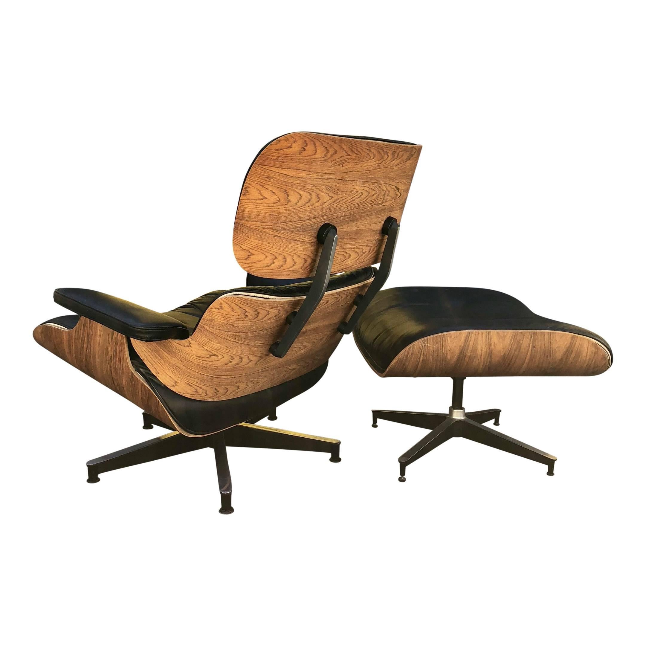 Eames for Herman Miller Lounge Chairs in Brazilian Rosewood 2