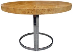 Mid-Century Dillingham Burl Wood Dining Table, style of Milo Baughman