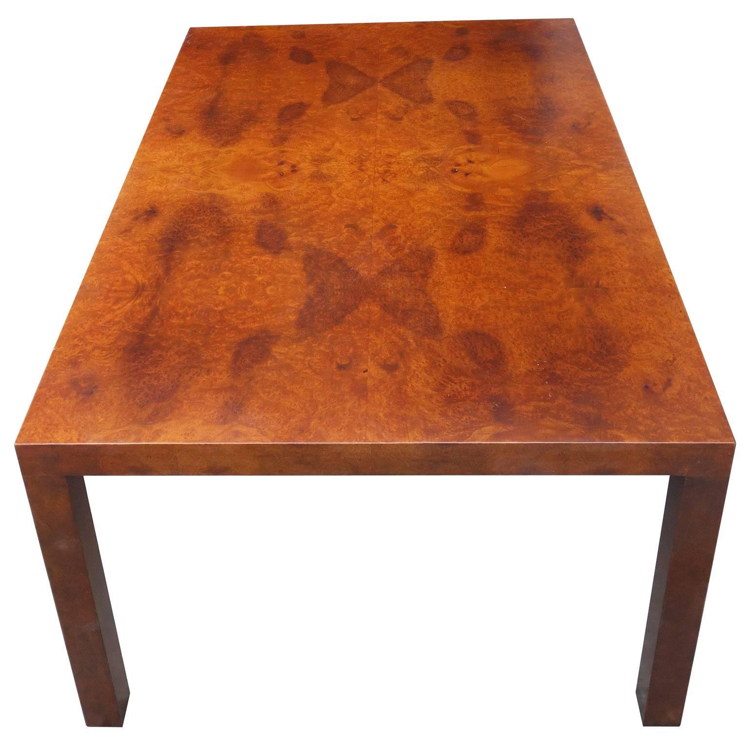 Mid-Century Modern Midcentury Milo Baughman Burl Wood Coffee Table