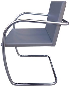 Midcentury Mint Brno Chair in Leather by Mies van der Rohe for Knoll