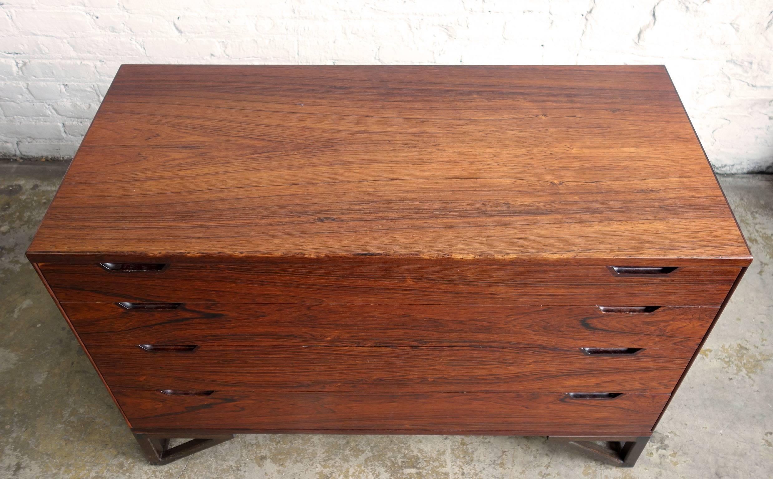 Mid-20th Century Pair of Midcentury Svend Langkilde Rosewood Chest of Drawers