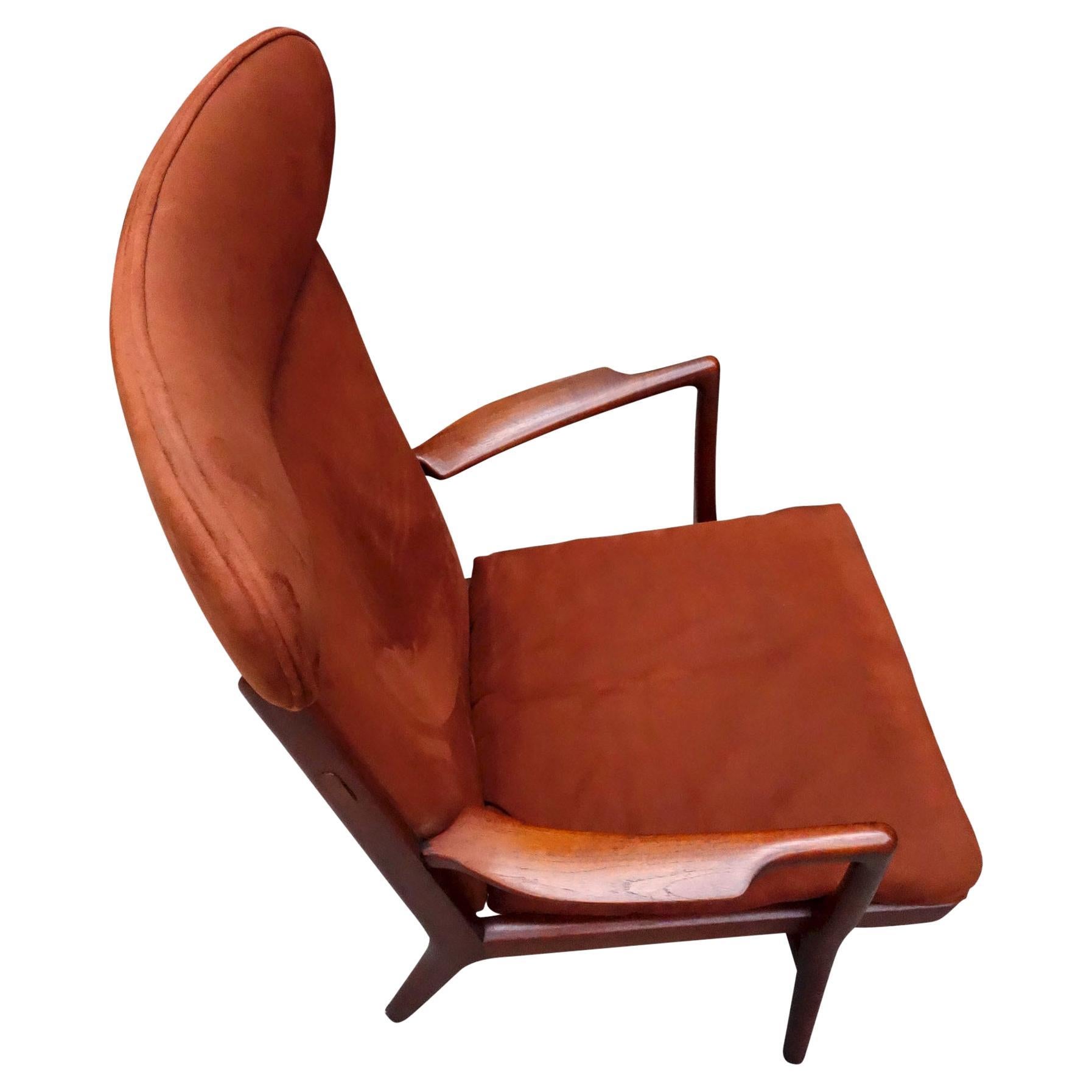 Zu Ihrer Bedingung ist dieser erstaunlich bequeme Lounge-Sessel von Hans Wegner. Modell AP-15 (A.P Stolen), eingeführt von George Tanier. Dieses seltene Stuhlmodell besteht aus Teakholz mit beeindruckender Originalpatina. Hervorragende