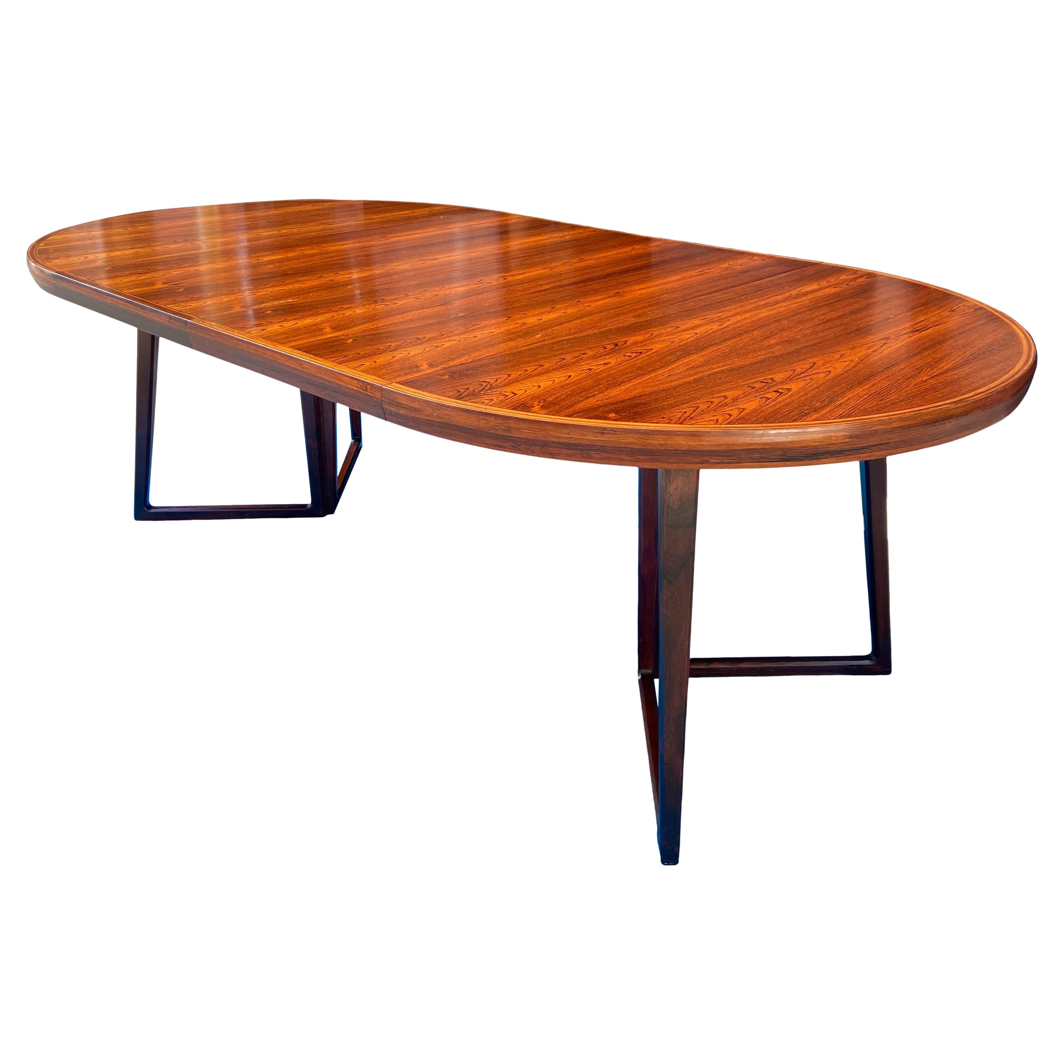 Mid-Century Modern Superb  Midcentury Extendable Rosewood Dining Table 'Two Leaves'