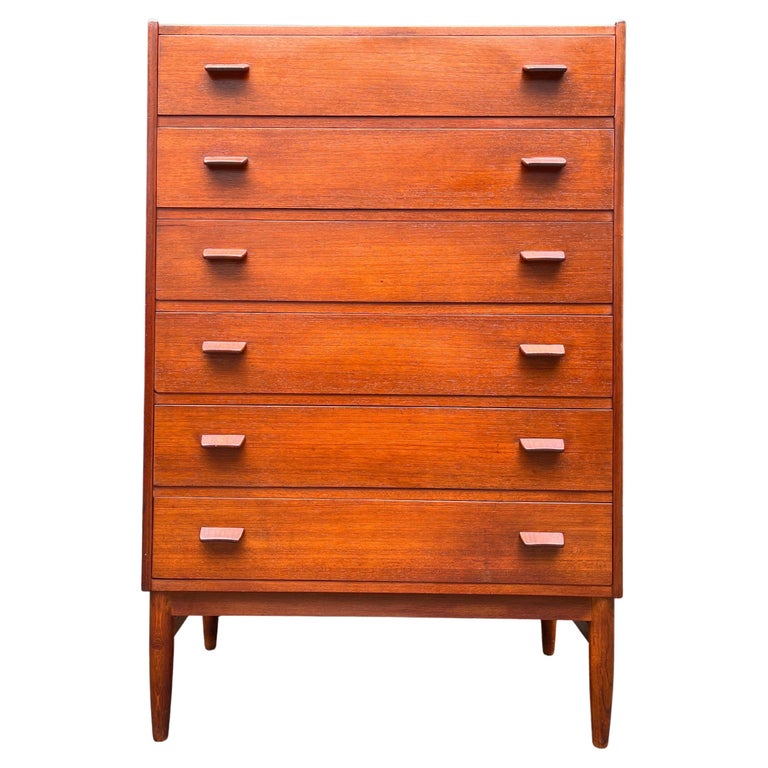 Beautiful MidCentury Tall Boy Dresser by Paul Volther For Sale at 1stDibs