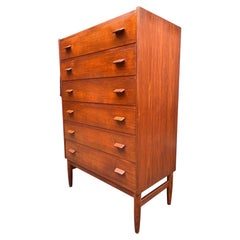 Beautiful Mid-Century Tall Boy Dresser by Poul Volther