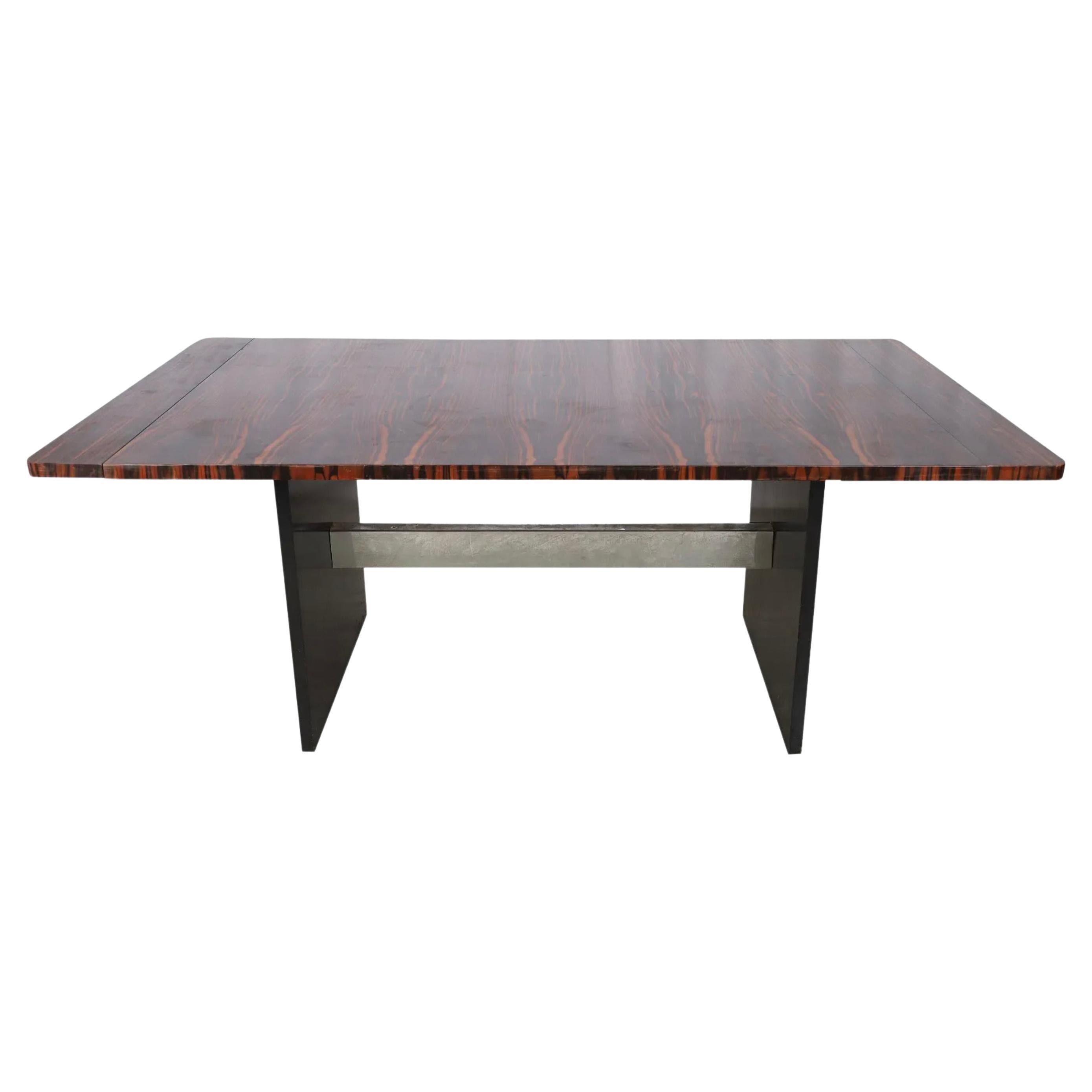 Superb Midcentury Brazilian Rosewood Modern Extension Dining Table 2 Leaves For Sale