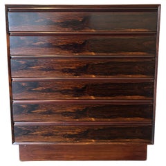 Used Mid-Century Norwegian Modern 6 Drawer Rosewood Dresser Westnofa