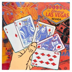 Steve Kaufman Willkommen bei Las Vegas Poker Pop Art Original Siebdruck