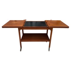 Midcentury Danish Modern Teak Erweiterung Bar Cart Server
