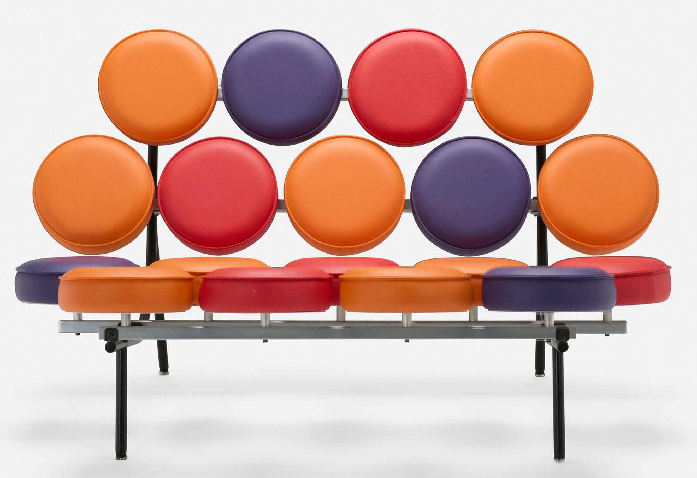 Mid-Century Modern Canapé Marshmallow multicolore en édition limitée de George Nelson pour Herman Miller en vente