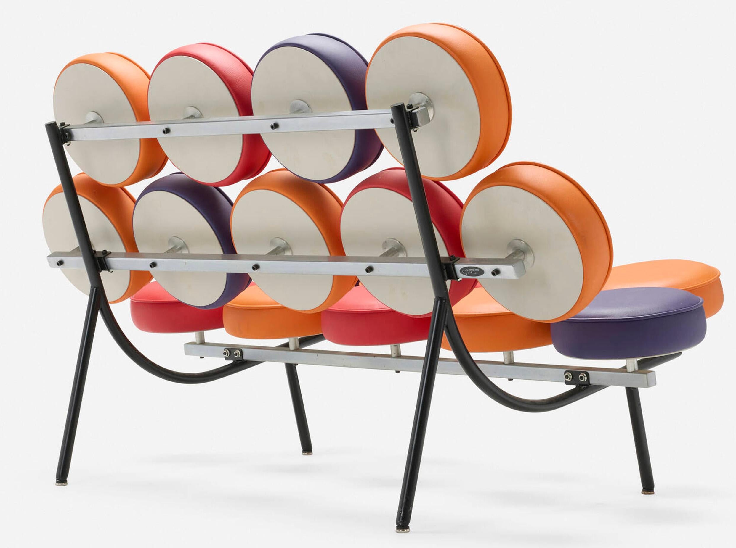 Canapé Marshmallow multicolore en édition limitée de George Nelson pour Herman Miller Bon état - En vente à BROOKLYN, NY