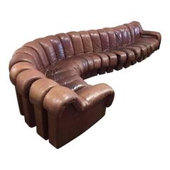 De Sede DS600 Non Stop Modular Sofa in Brown Leather