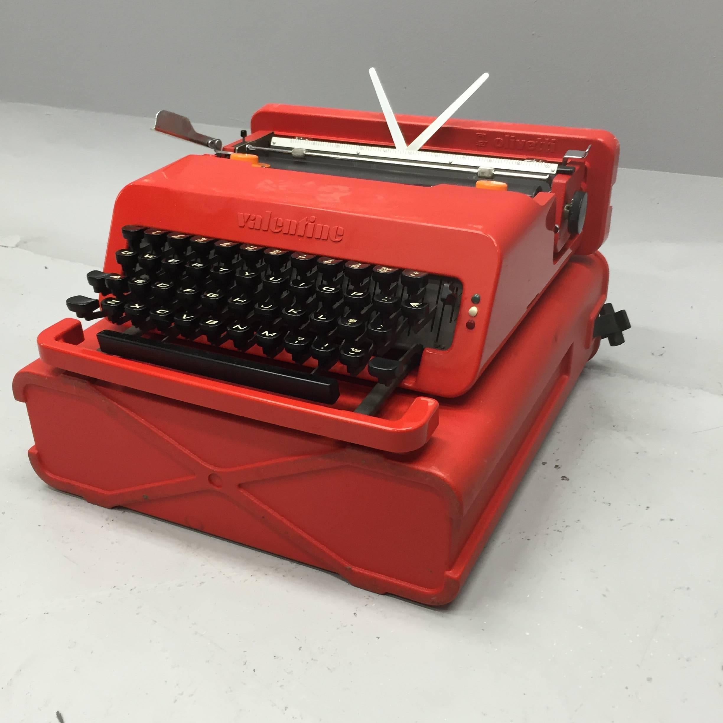 This is the iMac of it's day: the bright red Olivetti Valentine typewriter.
 
Designed by Ettore Sottsass and Perry King, the typewriter is housed in the permanent collection of the MoMA as an iconic example of Pop Art design. It is one of the