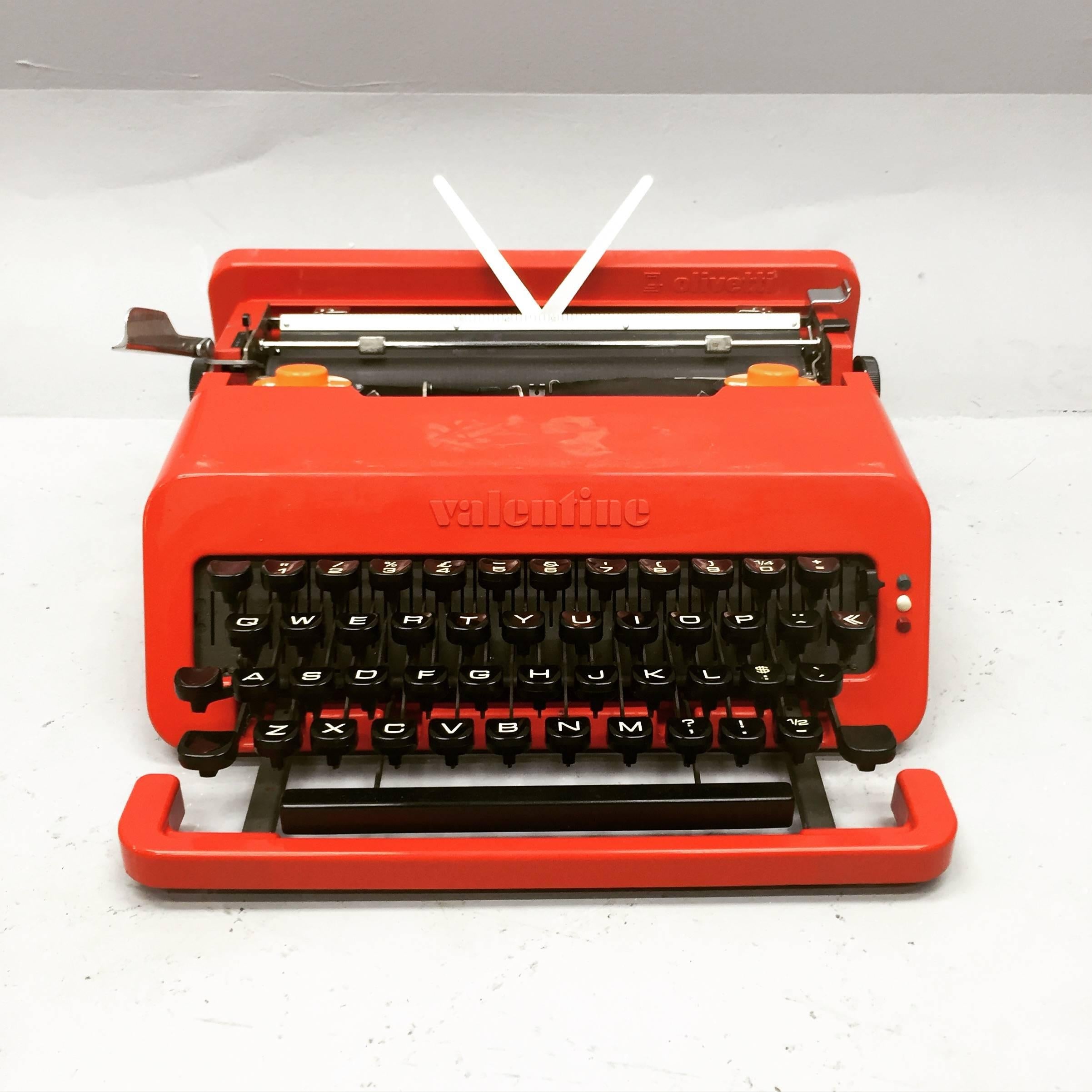 Mid-Century Modern Olivetti Valentine Typewriter