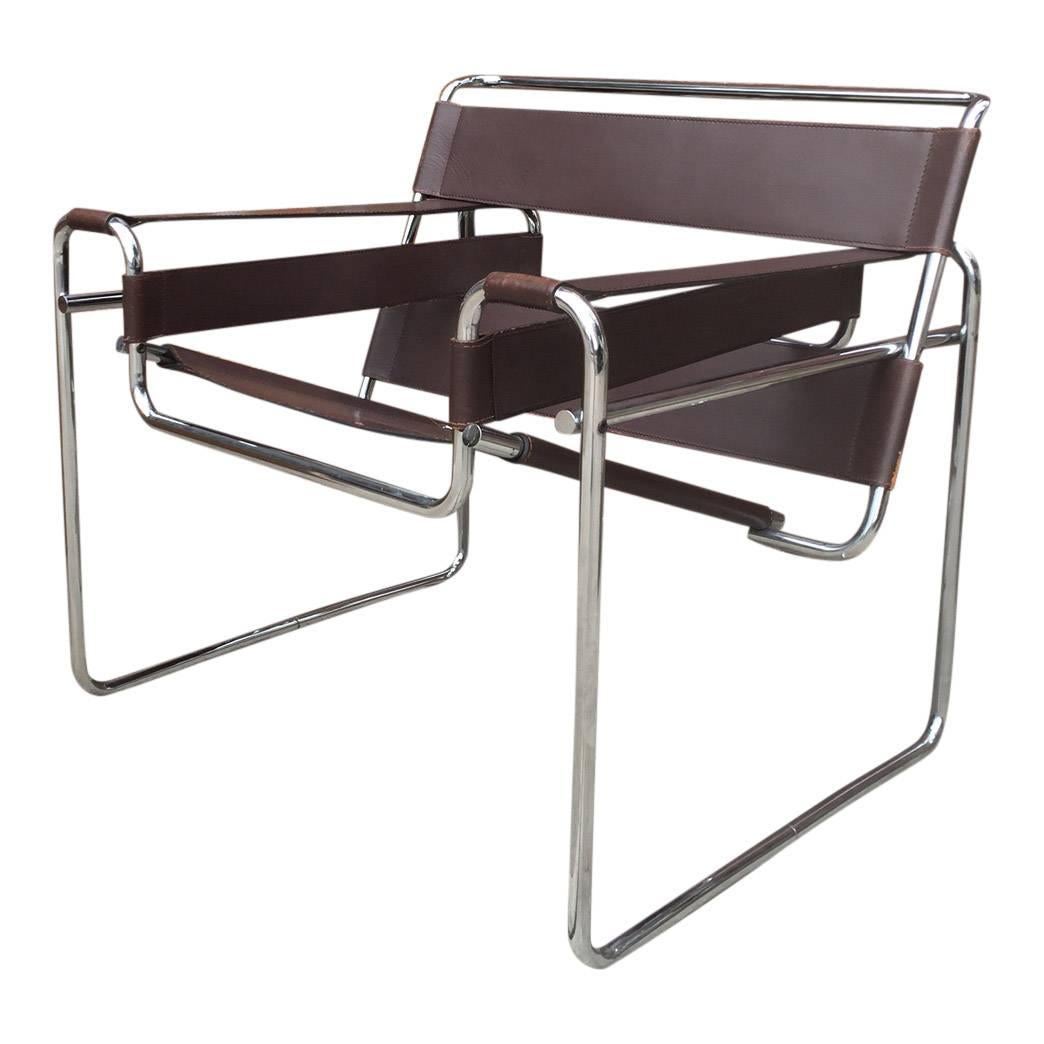 Bauhaus Authentic Wassily Chairs by Marcel Breuer Produced by Gavina Imported by Knoll