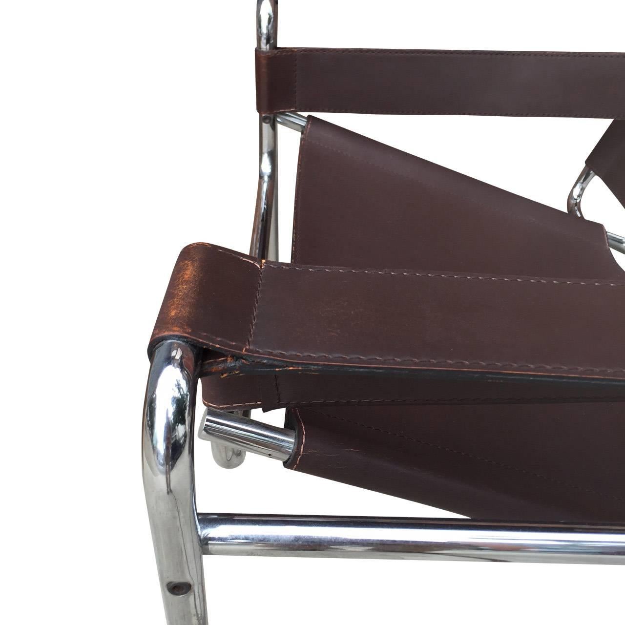 Italian Authentic Wassily Chairs by Marcel Breuer Produced by Gavina Imported by Knoll