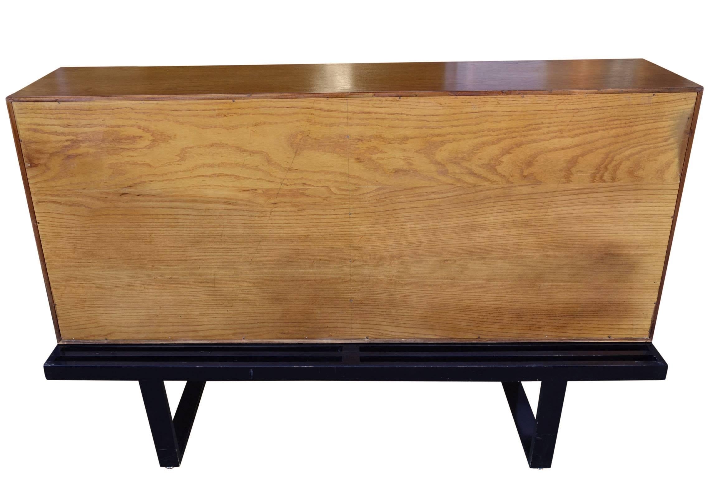 Metal Mid-Century George Nelson for Herman Miller Cabinet or Credenza on Slat Bench