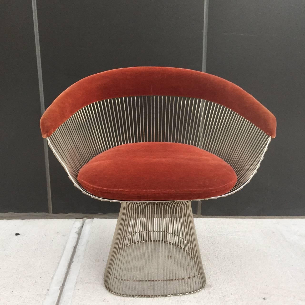 American Warren Platner for Knoll Mid-Century Modern Accent Wire Chair