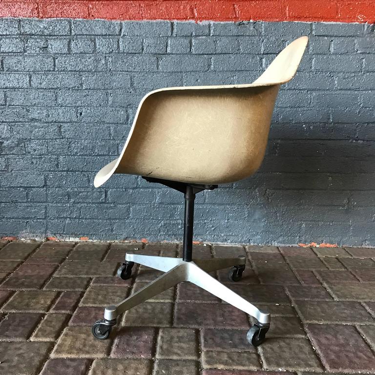 Eames for Herman Miller Armchair on Rare Rolling DAT Base at 1stDibs