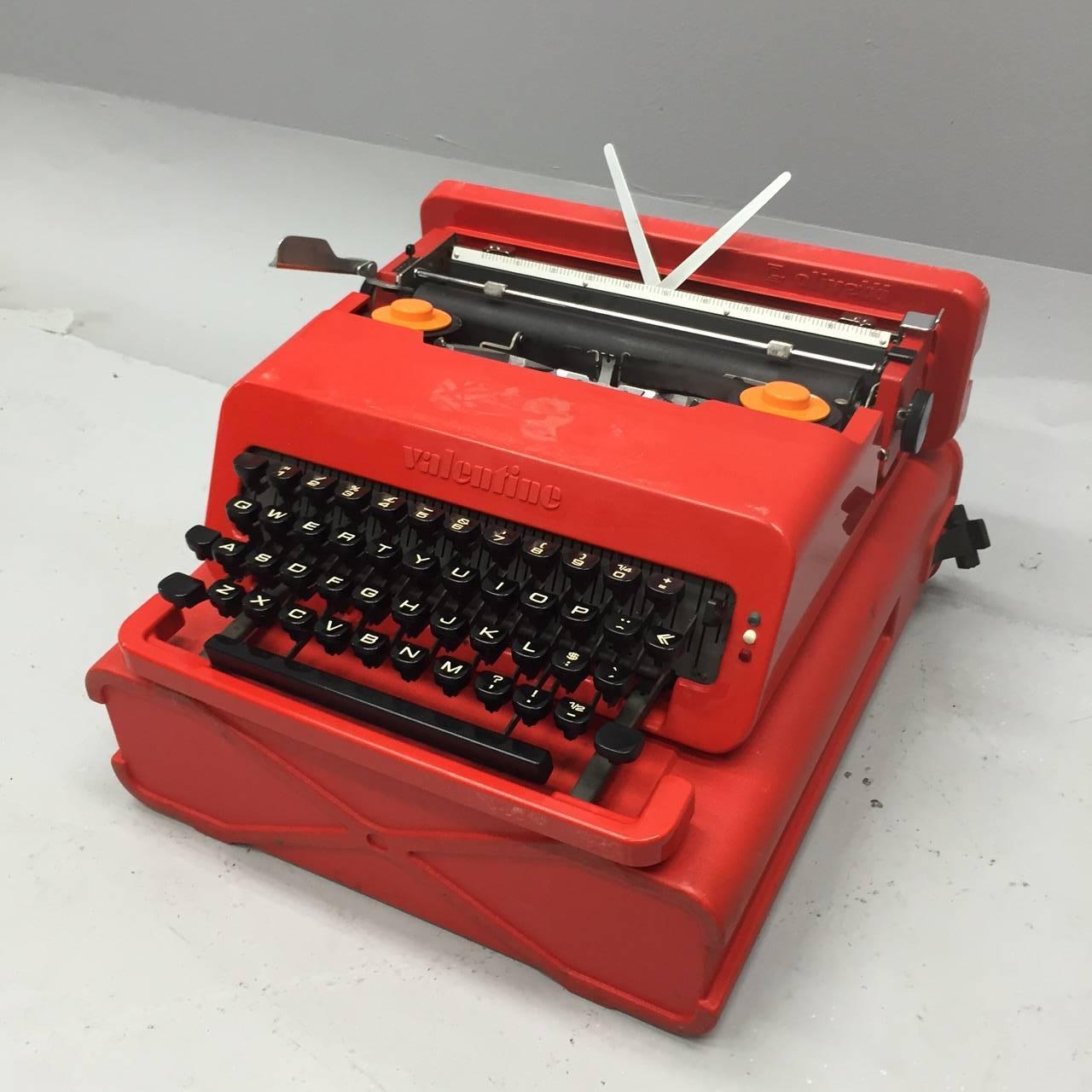 Mid-Century Modern Olivetti Valentine Typewriter by Ettore Sottsass and Perry King