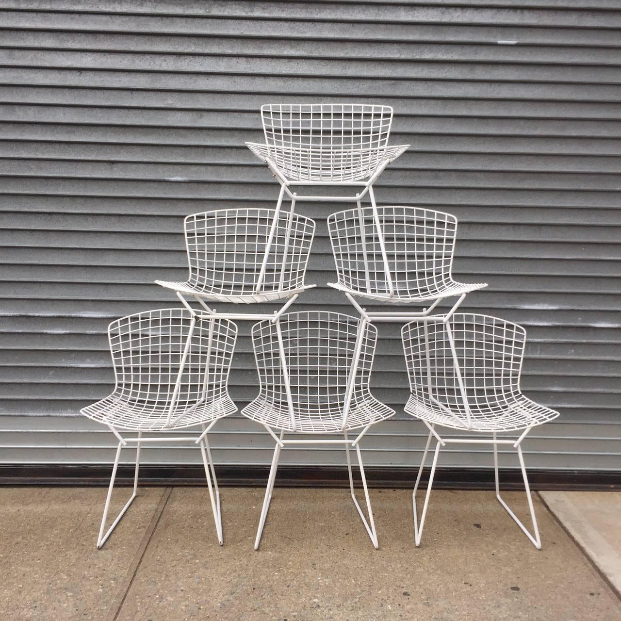 white wire chairs