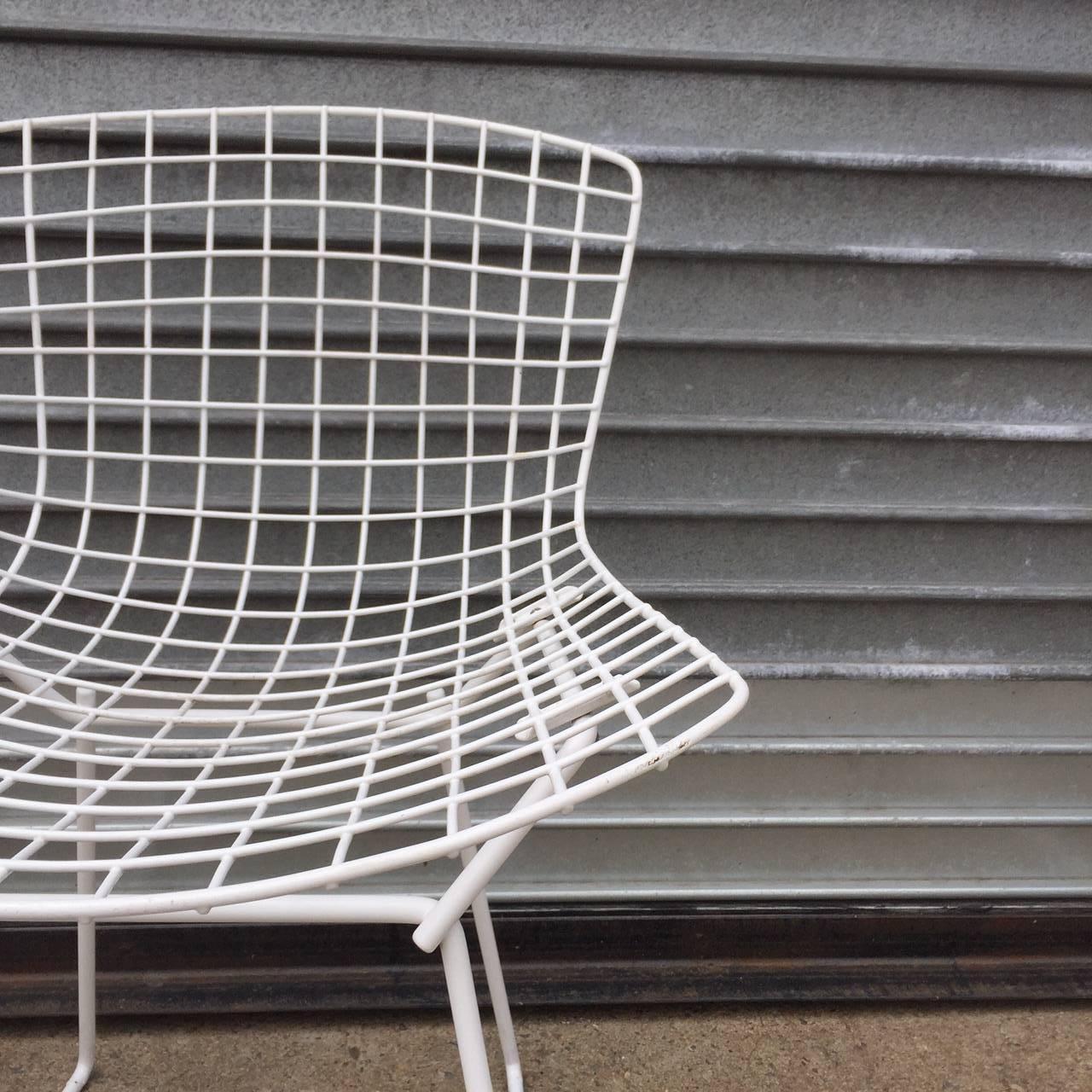Mid-20th Century Harry Bertoia for Knoll Wire Side Chairs in White