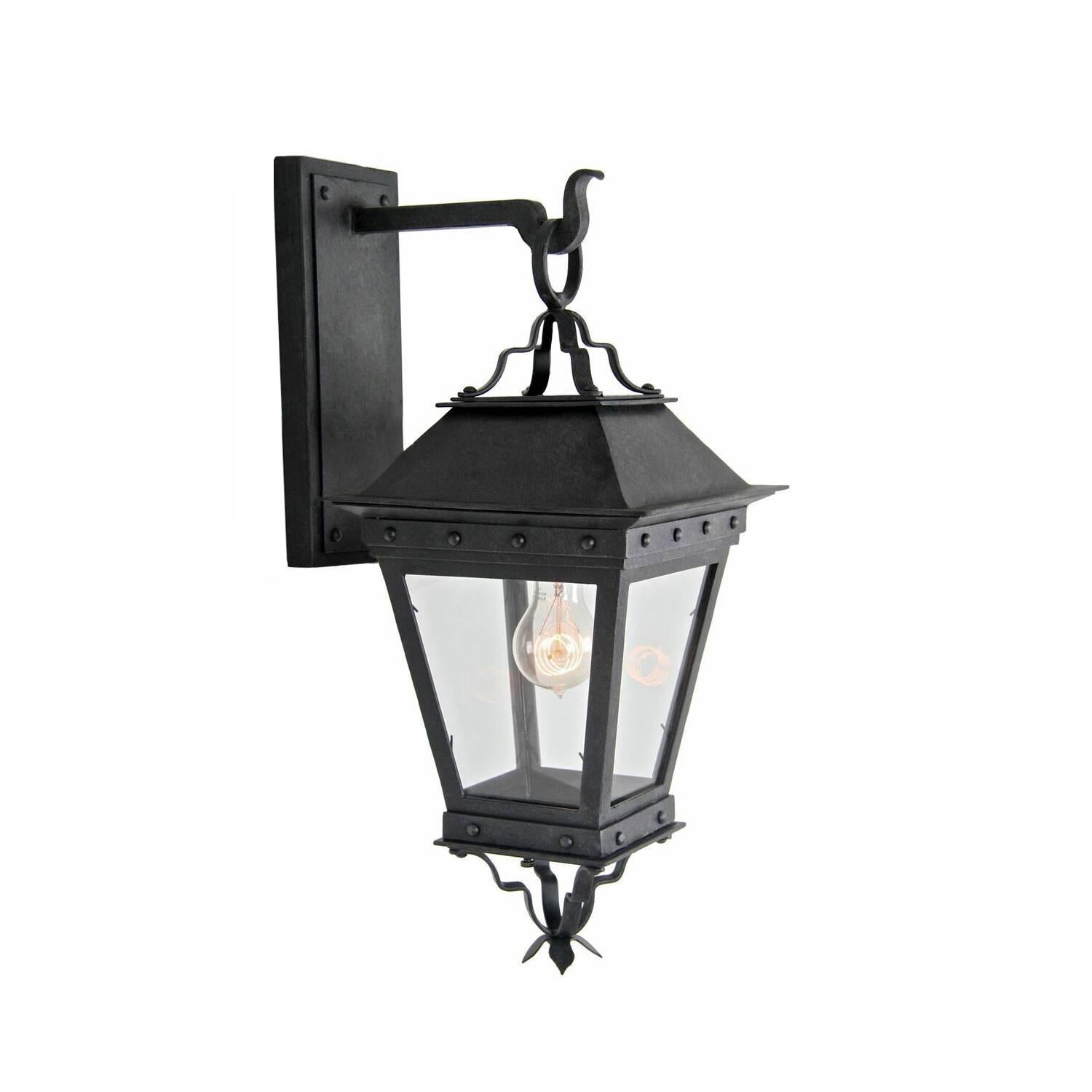 Exceptional Large Scale Wrought Iron Lantern With Dragon at 1stDibs