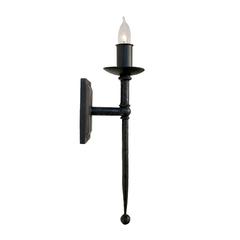 Contemporary Torchiere Wrought Iron Wall Sconce with Spanish Colonial Influence