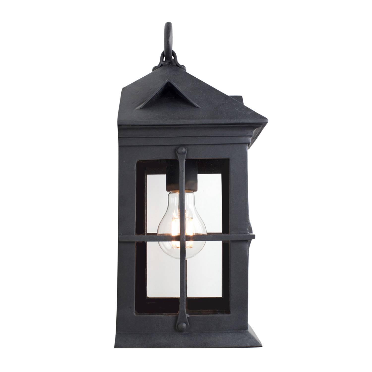 Craftsman Coastal Exterior, Outdoor Wrought Iron Flush Wall Mount