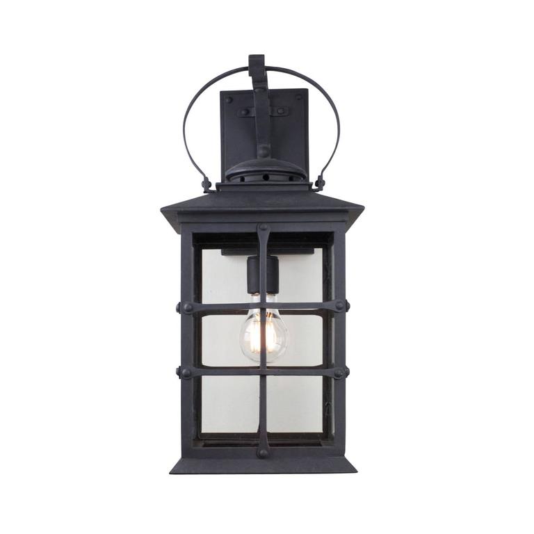 Mission Style Exterior Wrought Iron Wall Mount Lantern For Sale at 1stdibs