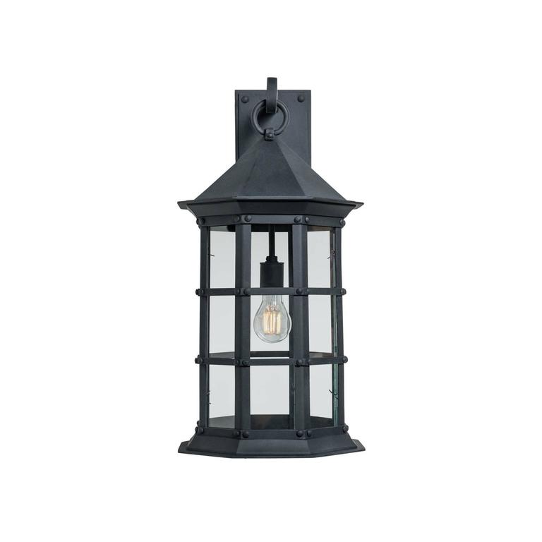 Colonial Mission Revival Wrought Iron Exterior Wall Sconce With Colonial Revival Mission Wrought Iron Exterior Wall Sconce With Classic Details For