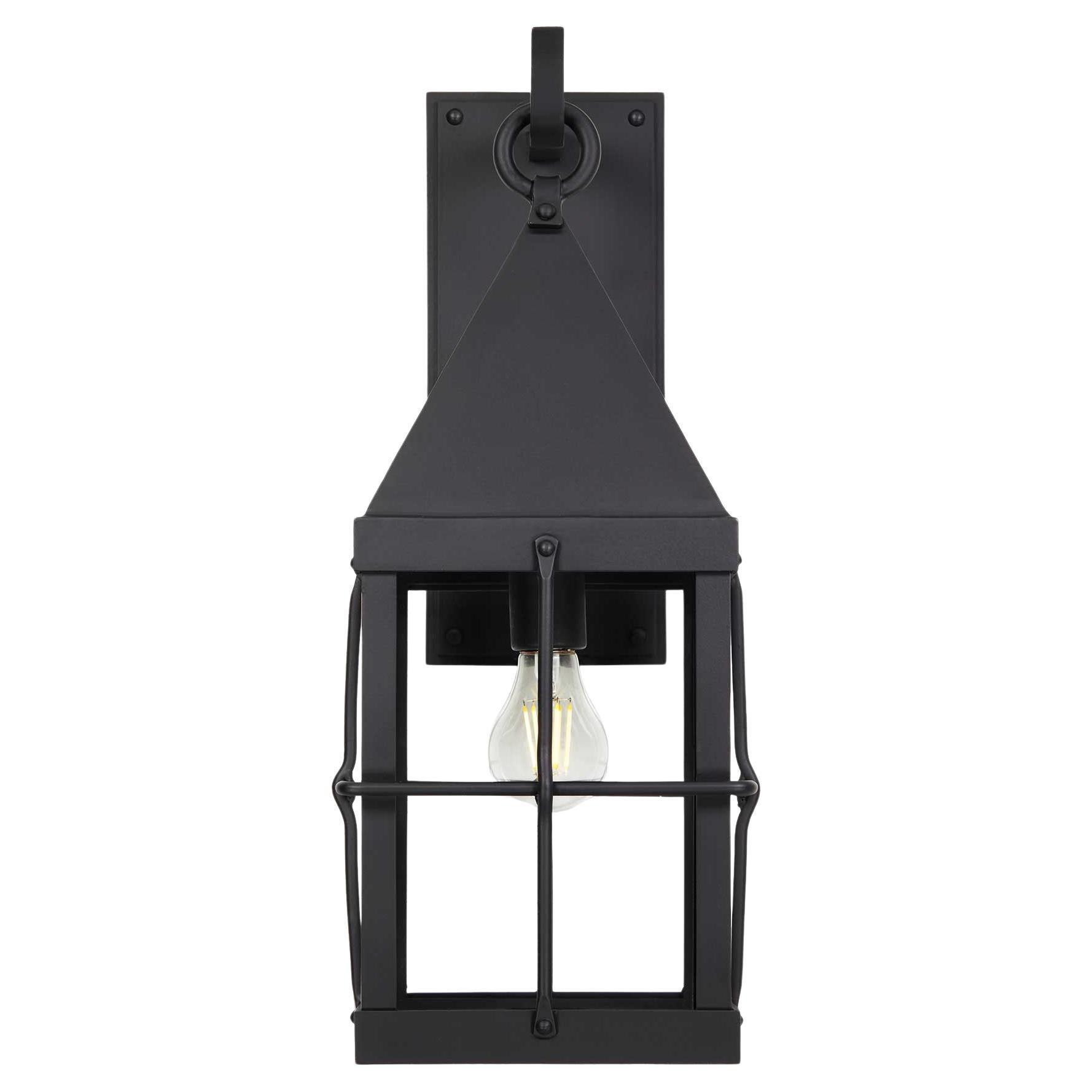 Antique Inspired American Colonial Classic Exterior Arm Mount Lantern, Grey For Sale