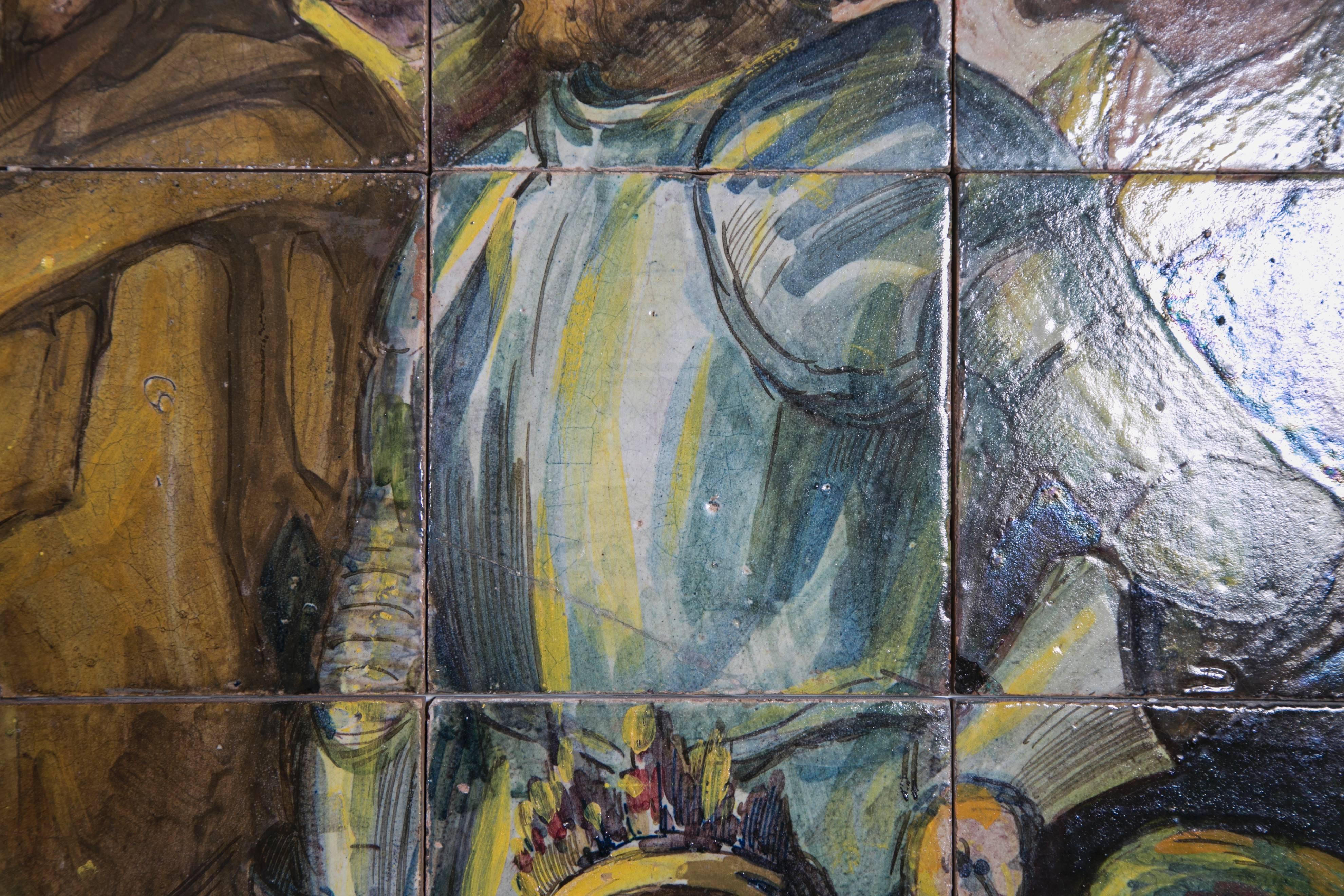 Exceptional Panel of Azulejos Tiles of Museum Quality, Seville For Sale 4