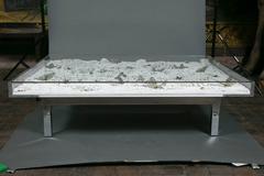 Beautiful Coffee Table "White Composition" Goliath Creation, Unique Piece