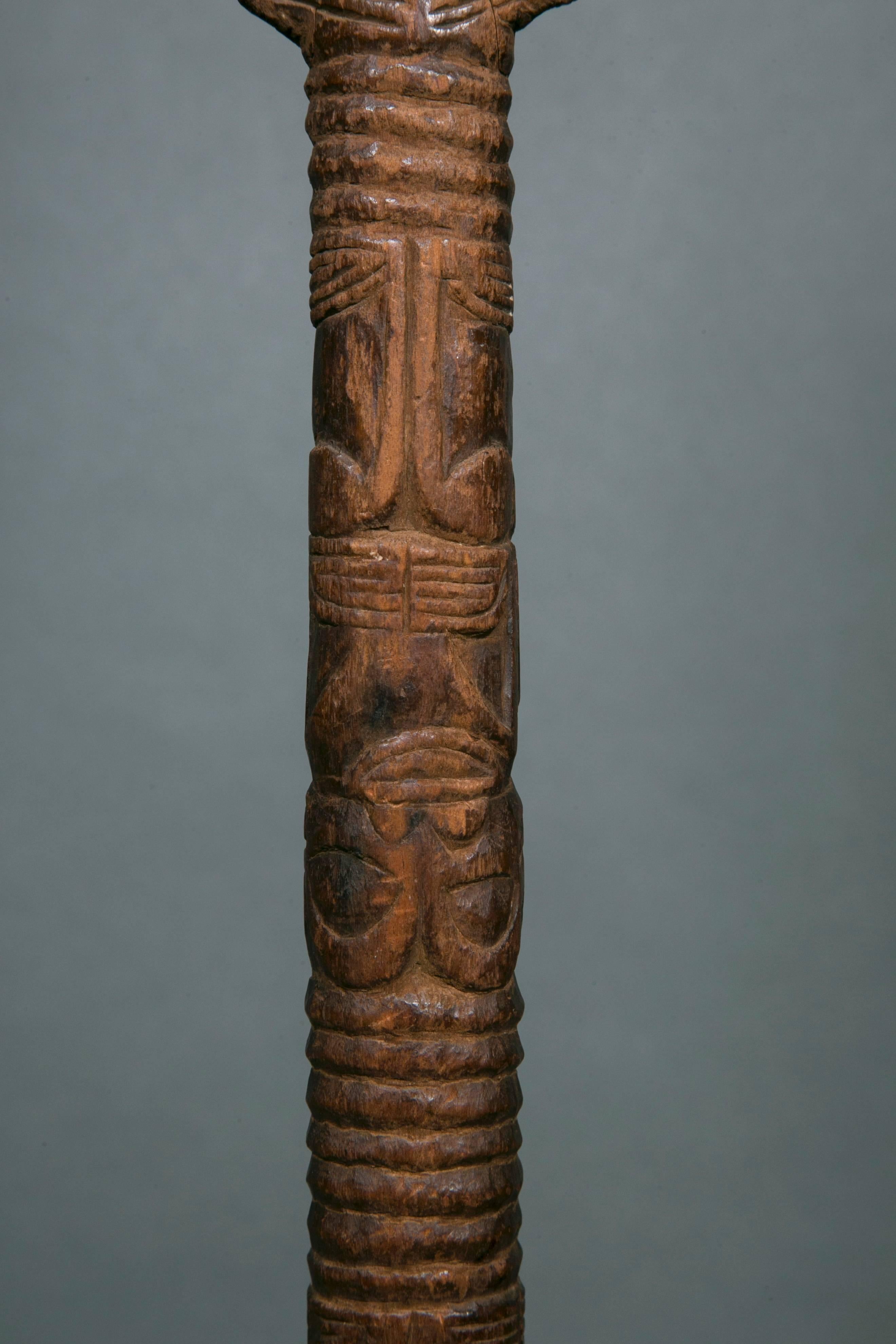 Very Rare Museum Quality Ceremonial Paddle, Marquesas Islands, French Polynesia For Sale 4